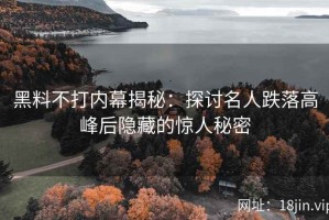 黑料不打内幕揭秘：探讨名人跌落高峰后隐藏的惊人秘密