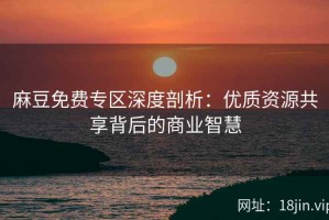麻豆免费专区深度剖析：优质资源共享背后的商业智慧