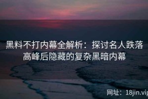 黑料不打内幕全解析：探讨名人跌落高峰后隐藏的复杂黑暗内幕