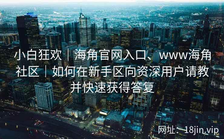 小白狂欢｜海角官网入口、www海角社区｜如何在新手区向资深用户请教并快速获得答复