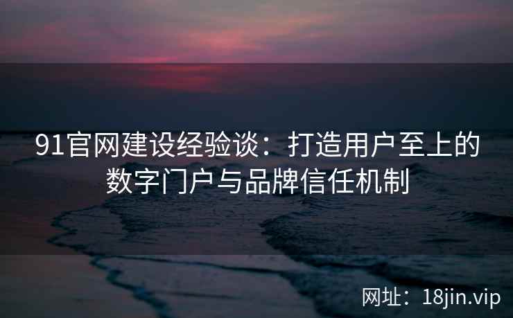 91官网建设经验谈：打造用户至上的数字门户与品牌信任机制