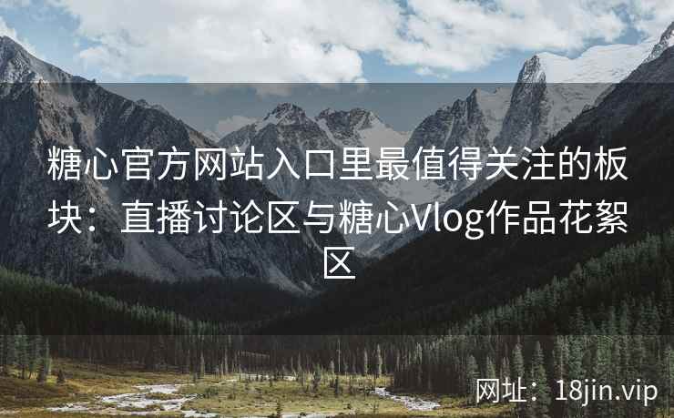 糖心官方网站入口里最值得关注的板块：直播讨论区与糖心Vlog作品花絮区